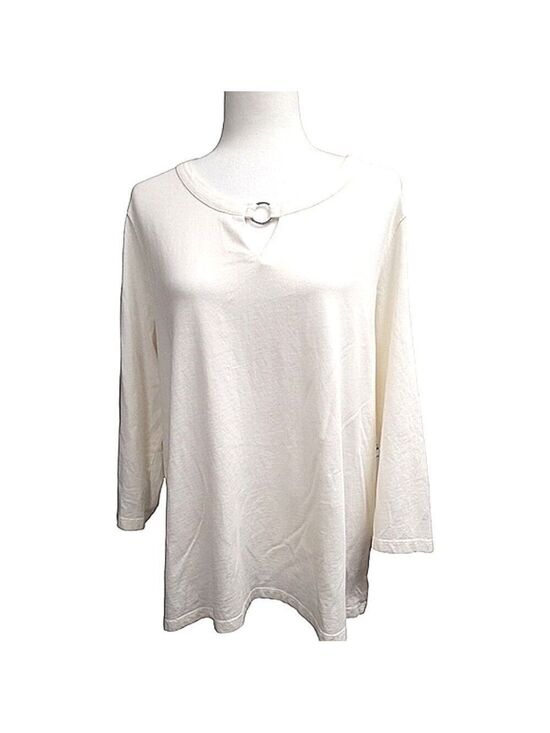 Chico's Tops - Chico's Long Sleeve Ivory Top SZ Large